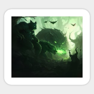 Rise of The Forest Creatures - Fantasy Art Sticker